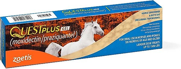 QUEST PLUS Gel Dewormer & Boticide for Horses & Ponies, 0.5-oz syringe, 10 count slide 1 of 1