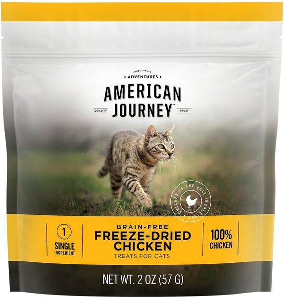 American Journey Chicken Flavor Grain-Free Freeze-Dried Cat Treats 2-oz bag bundle of 4 slide 1 of 9
