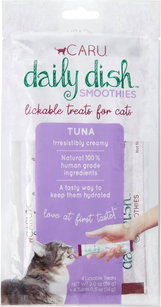 Caru Daily Dish Smoothies Tuna Flavored Lickable Cat Treats, 0.5-oz tube, 16 count slide 1 of 5