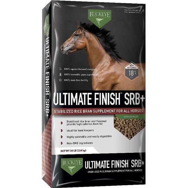 BUCKEYE NUTRITION Ultimate Finish SRB+ Stabilized Rice Bran Pellets ...