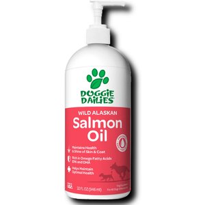 Doggie Dailies Wild Alaskan Salmon Oil Dog Supplement, 32-oz bottle