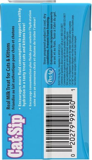 PetAg CatSip Liquid Milk Supplement for Cats, 8-oz carton, bundle of 6
