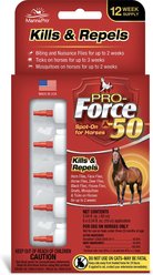 FORCE Pro-Force 50 Equine Spot-On Fly, Tick & Mosquito Repellent Horse Spray, 12 count