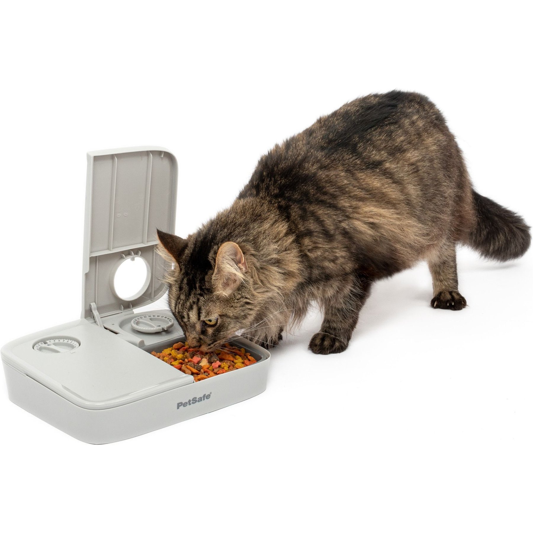 PATPET 4L Smart Timed Automatic Cat Feeders of 6 Meals with Voice Recorder and Support Dual Power PATPET