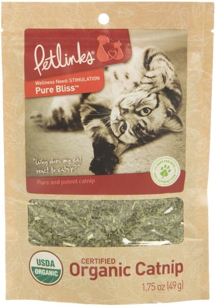 Petlinks Pure Bliss Organic Catnip, 0.5-oz bag, bundle of 2 slide 1 of 6