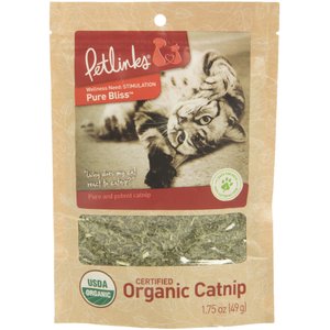 Petlinks Pure Bliss Organic Catnip, 0.5-oz bag, bundle of 2