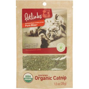 Petlinks Pure Bliss Organic Catnip, 1-oz bag, bundle of 2