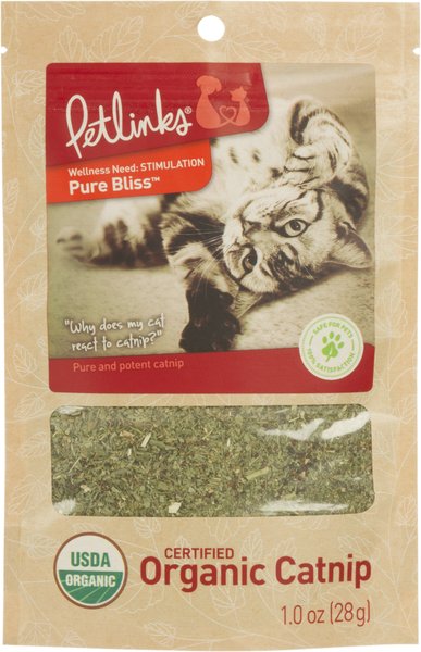 Petlinks Pure Bliss Organic Catnip, 1-oz bag, bundle of 6 slide 1 of 6