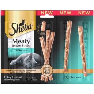 Sheba Meaty Tender Sticks Tuna Flavored Cat Treats, 20 count