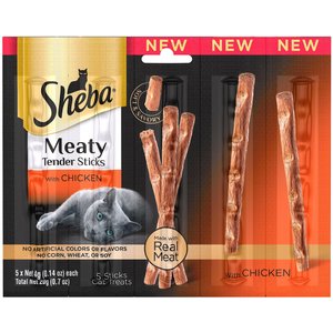 Sheba Meaty Tender Sticks Chicken Cat Treats, 20 count