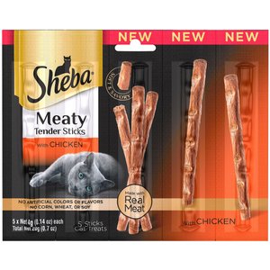 Sheba Meaty Tender Sticks Chicken Cat Treats, 30 count