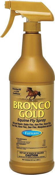 Farnam Bronco Gold Equine Fly Horse Spray, 1-qt bottle, bundle of 2 slide 1 of 3