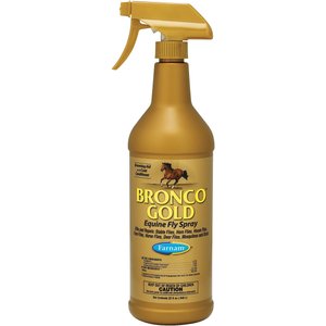 Farnam Bronco Gold Equine Fly Horse Spray, 1-qt bottle, bundle of 4