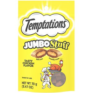Temptations Jumbo Stuff Tasty Chicken Flavor Cat Treats, 2.5-oz bag, pack of 6
