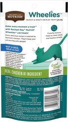 Rachael Ray Nutrish Wheelies Real Chicken Crunchy & Smooth Swirled Cat Treats, 2.2-oz pouch, pack of 2 slide 2 of 3