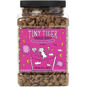Tiny Tiger Crunchy Bunch Chicken & Seafood Flavor Crunchy Cat Treats 20-oz tub pack of 2