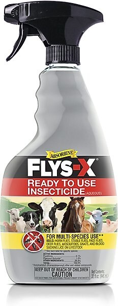 Absorbine Flys-X Ready To Use Horse & Livestock Insecticide, 32-oz bottle, bundle of 2 slide 1 of 1