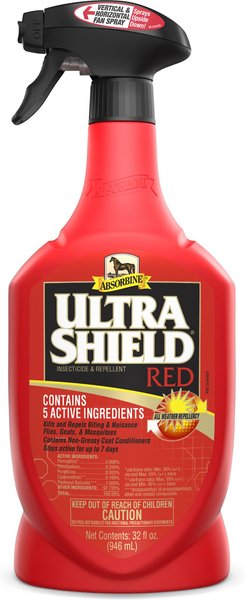 Absorbine Ultrashield Red Insecticide & Repellent Horse Spray, 32-oz bottle, bundle of 2 slide 1 of 1