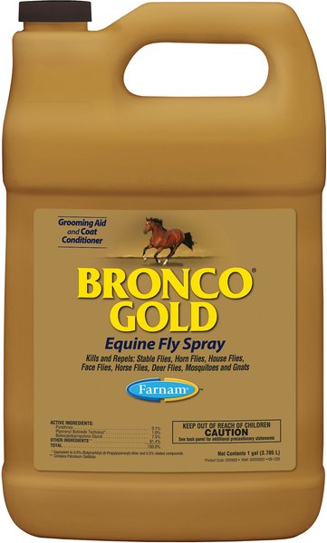 Farnam Bronco Gold Equine Fly Horse Spray, 1-gal bottle, bundle 2 slide 1 of 2