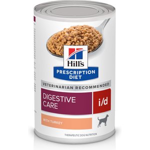 Hill's Prescription Diet i/d Digestive Care with Turkey Wet Dog Food, 13-oz, case of 24