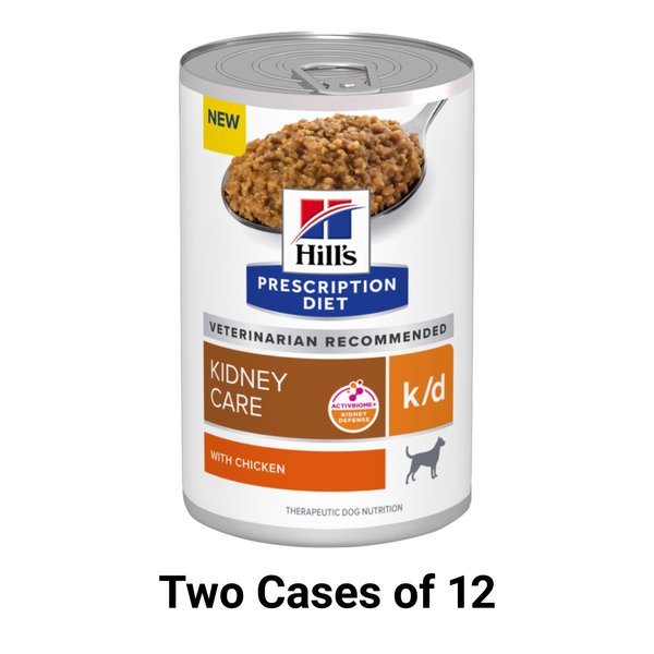 Hill's Prescription Diet k/d Kidney Care with Chicken Wet Dog Food, 13-oz, case of 24 slide 1 of 11