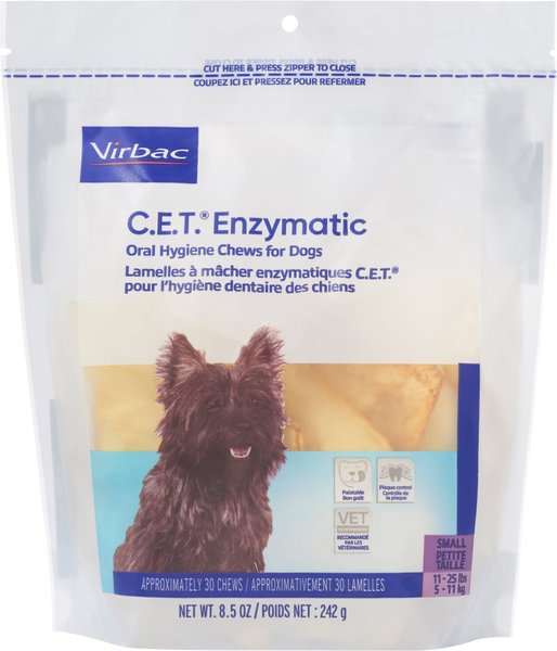 VIRBAC C.E.T. Enzymatic Dental Chews for Small Dogs, 90 count - Chewy.com