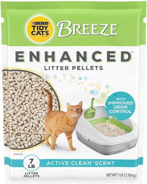 Tidy Cats Breeze Cat Litter Enhanced Pellets Refill, 7-lb bag, bundle of 2 slide 1 of 10