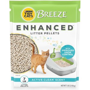 Tidy Cats Breeze Cat Litter Enhanced Pellets Refill, 7-lb bag, bundle of 2