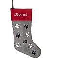 Frisco Paw Print Personalized Dog & Cat Stocking