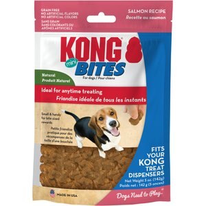 KONG Bites Mini Grain-Free Salmon Dog Treats, 5-oz bag