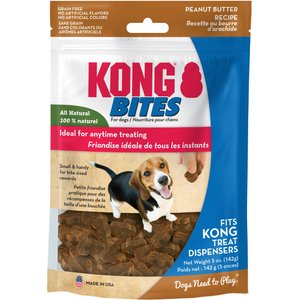 KONG Bites Grain-Free Peanut Butter Dog Treats, 5-oz bag