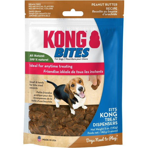 KONG kong - classic dog toys with easy treat peanut butter dog treats, 8  ounce - for x-large dogs