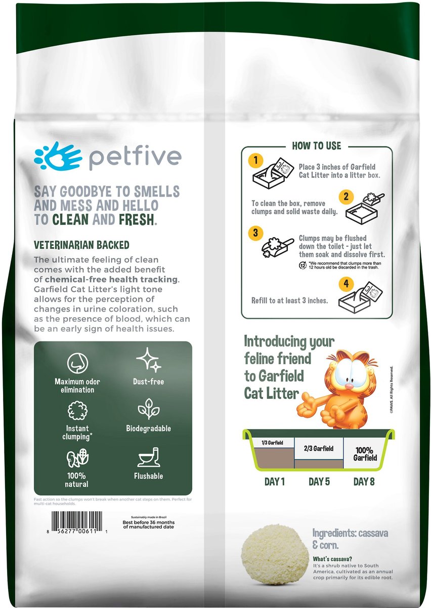 GARFIELD CAT LITTER Super Clump Unscented Clumping Corn Cat Litter, 10