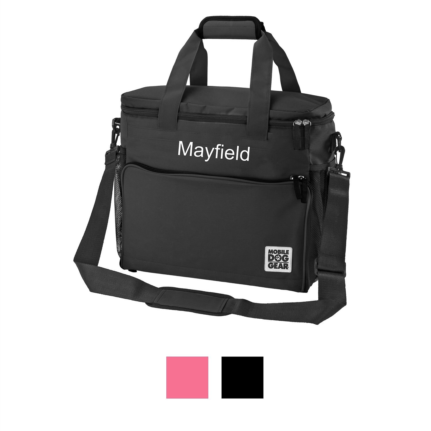 MOBILE DOG GEAR Week Away Personalized Dog Bag, Black
