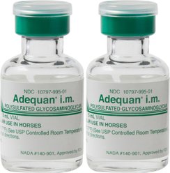 Adequan Equine (polysulfated glycosaminoglycan) Injectable for Horses, 100mg/mL, 5-mL vial, bundle of 2