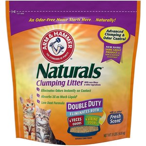 Arm & Hammer Litter Naturals Scented Clumping Corn Cat Litter, 9-lb bag, bundle of 3