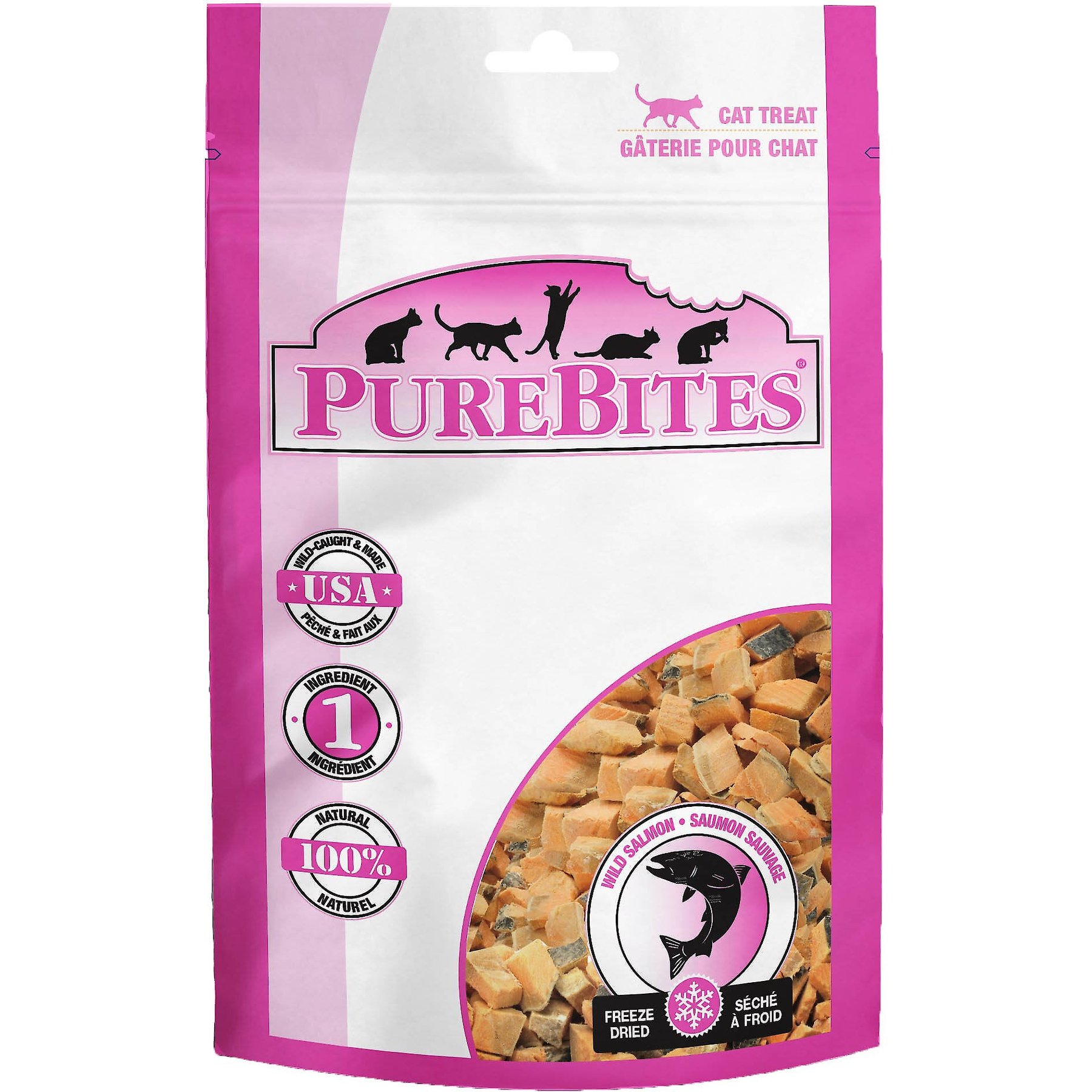 PUREBITES Salmon Freeze Dried Raw Cat Treats 2 oz bag Chewy