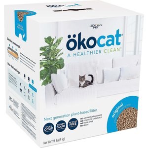 Okocat Original Premium Wood Clumping Cat Litter, 19.8-lb box, bundle of 2