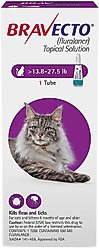 Bravecto Topical Solution for Cats, 13.8-27.5 lbs, (Purple Box), 2 Doses (24-wks. supply)