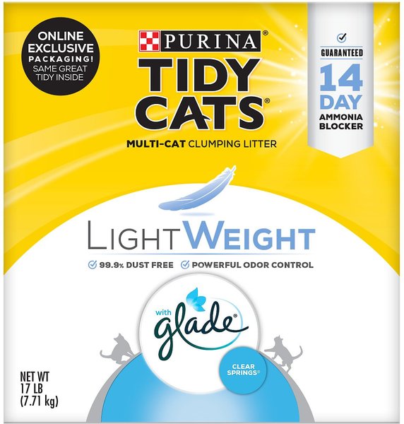 Tidy Cats Lightweight Glade Scented Clumping Clay Cat Litter, 17-lb box, bundle of 2 slide 1 of 12