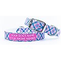 C4 Plaid Waterproof Hypoallergenic Personalized Dog Collar, Small