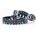 C4 Stripe Flag Waterproof Hypoallergenic Personalized Dog Collar, Small