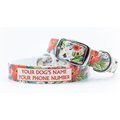 C4 Pretty Poinsettia Waterproof Hypoallergenic Personalized Dog Collar, Small