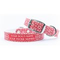 C4 Red Snowflake Waterproof Hypoallergenic Personalized Dog Collar, Large