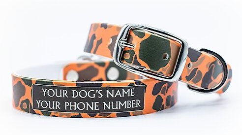 C4 Orange Brigadier Camo Waterproof Hypoallergenic Personalized Dog Collar, Large slide 1 of 4