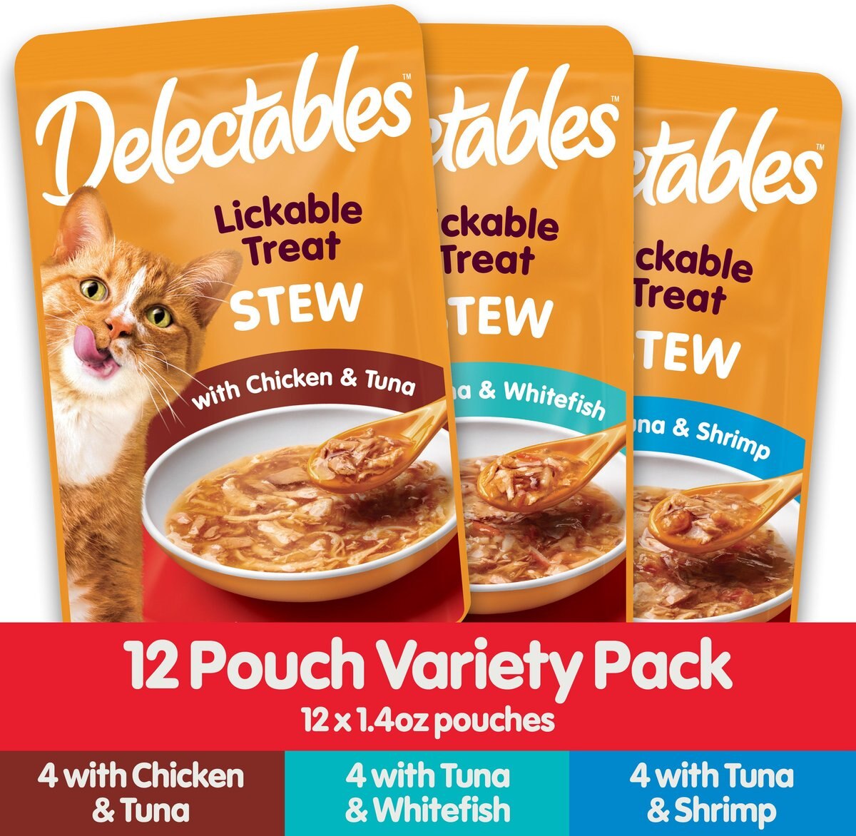 Hartz Delectables Lickable Treat Stew Variety Pack Lickable Cat Treats