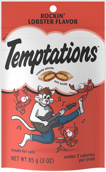 Temptations Rockin' Lobster Flavor Cat Treats, 3-oz bag, bundle of 6 slide 1 of 8