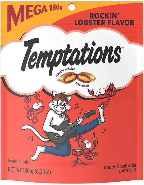 Temptations Rockin' Lobster Flavor Cat Treats, 6.3-oz bag, bundle of 6 slide 1 of 8