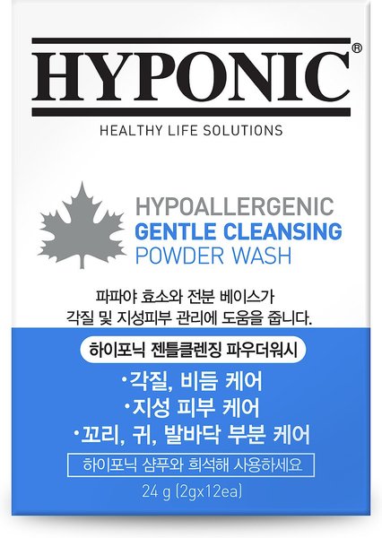 Hyponic Hypoallergenic Gentle Cleansing Natural Dandruff Dog & Cat Powder Wash, 2-gram, 12 count slide 1 of 7