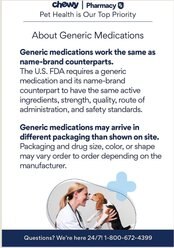 Fluoxetine (Generic) Capsules for Dogs, 20-mg, 60 capsules slide 2 of 2